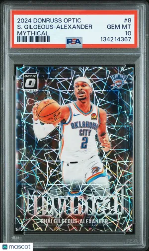 2024 Donruss Optic Basketball Shai Gilgeous-Alexander #8 Mythical PSA 10 front