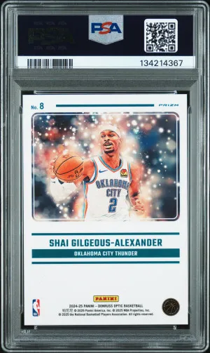 2024 Donruss Optic Basketball Shai Gilgeous-Alexander #8 Mythical PSA 10 back