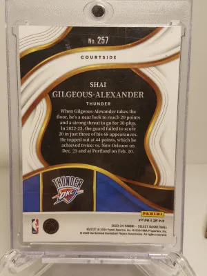 Shai Gilgeous Alexander Court side 2024 select elephant skin ssp back