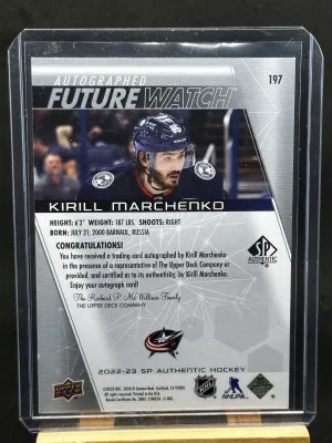 Kirill Marchenko SP Authentic Future Watch Auto 189/999 back
