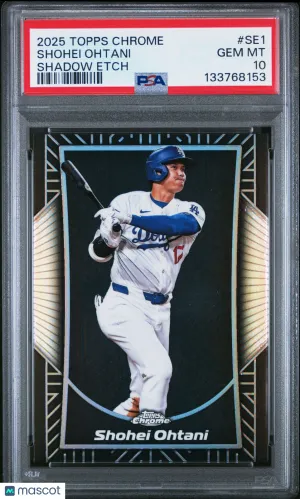 2025 Topps Chrome Shadow Etch Shohei Ohtani #SE1 PSA 10 front