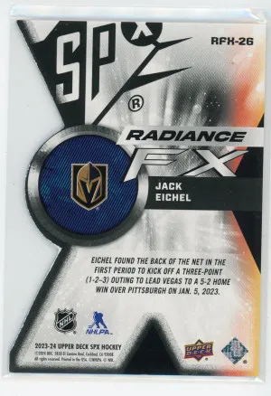 2023-24 SPx Jack Eichel Radiance FX Blue 96/299 #RFX-26 back
