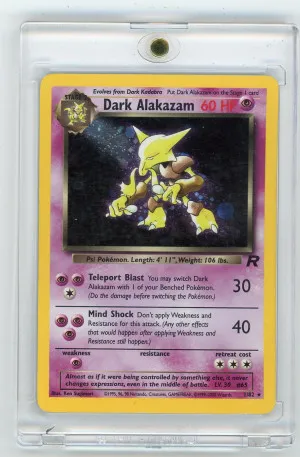 2000 Pokemon Dark Alakazam 1/82 Holo Team Rocket front