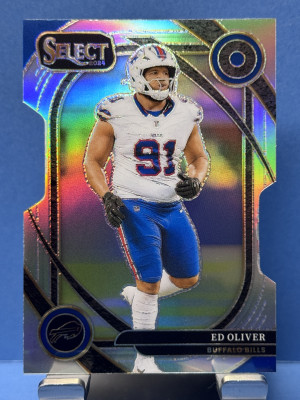 2024 Panini Select #254 Ed Oliver Club Level Silver Die-Cut Prizm front