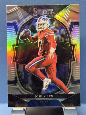 2022 Panini Select #97 Josh Allen Concourse Silver Prizm front