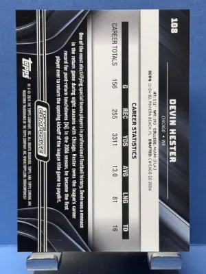 2024 Topps Composite #108 Devin Hester Chrome Black #/150 back