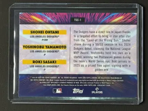 2025 Topps Cosmic Chrome Ohtani/Yamamoto/Sasaki Star Clusters back