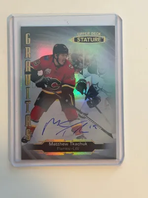 2020 Matthe Tkachuk Auto UD Signature front