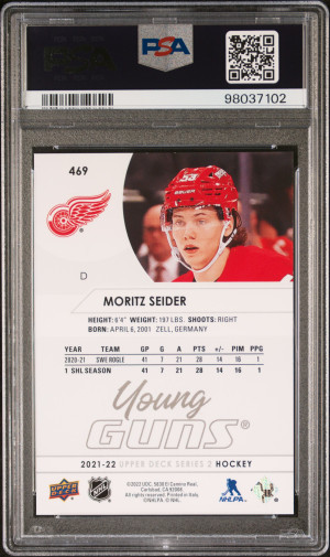2021-2022 Upper Deck Moritz Seider back