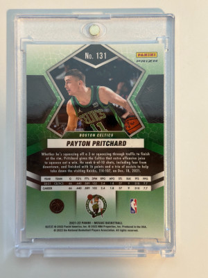 2021 Payton Pritchard Mosaic Peacock back