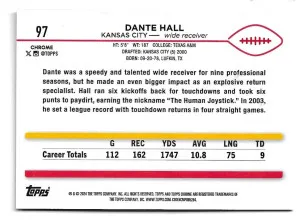 2024 Topps Chrome Xfractors #97 Dante Hall - Kansas City Chiefs back
