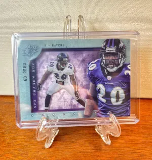 2009 Upper Deck SPx ED REED Shadow Box CASE HIT Print Run Of 100 Ravens #S-ER front