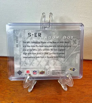 2009 Upper Deck SPx ED REED Shadow Box CASE HIT Print Run Of 100 Ravens #S-ER back