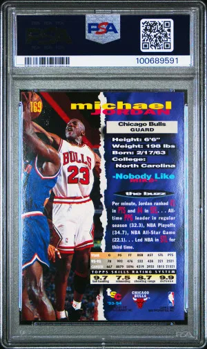 1993 Stadium Club Michael Jordan back