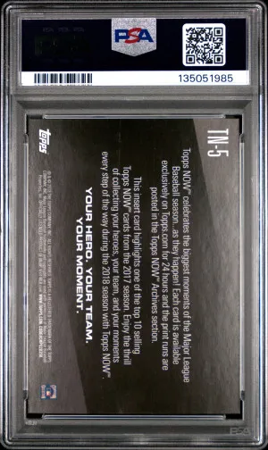 2018 Topps Now Top 10 Derek Jeter PSA 9 back