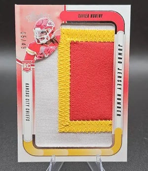 2024 Absolute Xavier Worthy Rookie Jumbo 3 Color Patch /49 front