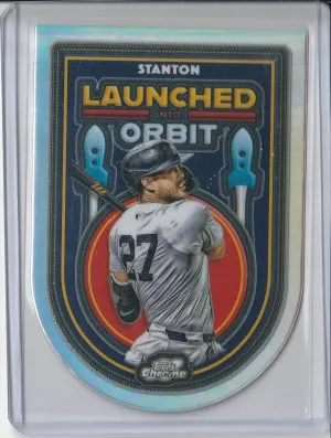 2025 Topps Chrome Cosmic Launched into Orbit Giancarlo Stanton LIO-42 front