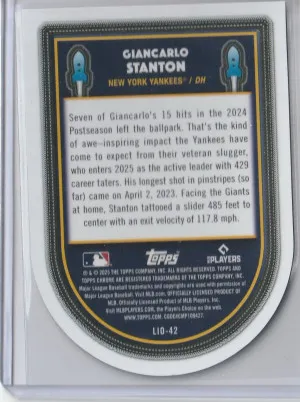 2025 Topps Chrome Cosmic Launched into Orbit Giancarlo Stanton LIO-42 back