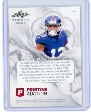 2024 Leaf Trinity Pristine #79 Odell Beckham Jr. 5/75 back