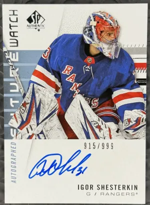 2019-20 SP Authentic Igor Shesterkin Future Watch Auto /999 front