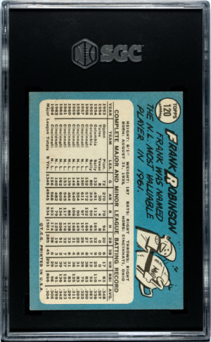 1965 Topps Frank Robinson SGC 3 back