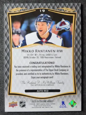 Mikko Rantanen Stature Auto /99 back