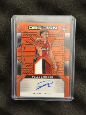 2024-25 Obsidian Pelle Larsson RPA Orange Flood /99 front
