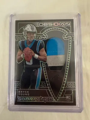 Bryce Young /25 RC Sharpened Swatches Obsidian 3 Color Patch front