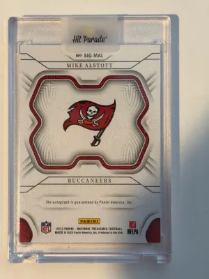 2022 Mike Alstott National Treasures Auto /49 back