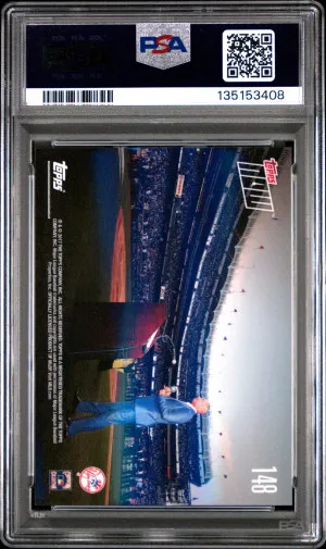 2017 Topps Now Derek Jeter PSA 9 back