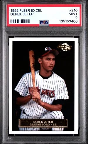 1992 Fleer Excel Derek Jeter PSA 9 front