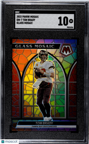 2022 Panini Mosaic Tom Brady #GM-7 Glass SGC 10 front