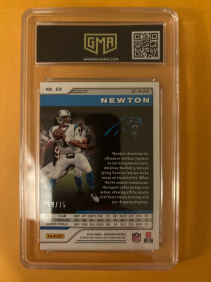 2018 Obsidian Cam Newton Electric Etch Purple /75 back