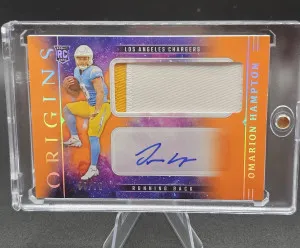 2025 Panini Origins Omarion Hampton Orange RPA /75 front