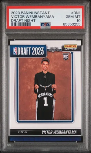 2023 Panini Instant Draft Night Victor Wembanyama PSA Gem Mint 10 front