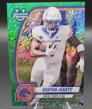 2024 Bowman University Chrome - Ashton Jeanty #17 Green Shimmer Refractor /99 front