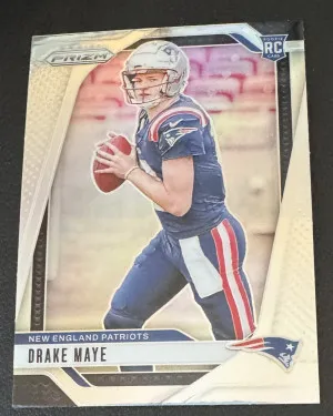 2024 Panini Prizm - Drake Maye #329 Silver Prizm (RC) front