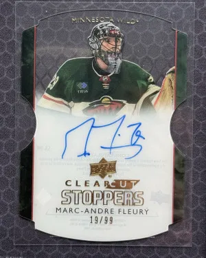 22-23 UD Clear Cut Hockey Marc Andre Fluery /99 front