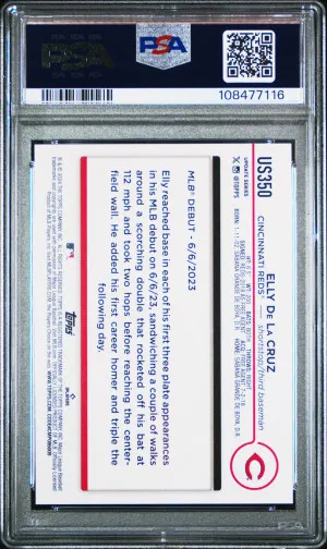 2024 Topps Update Elly De La Cruz PSA 10 back