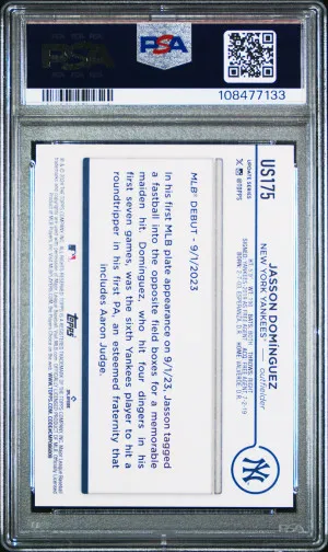 2024 Topps Update Jasson Dominguez PSA 10 back
