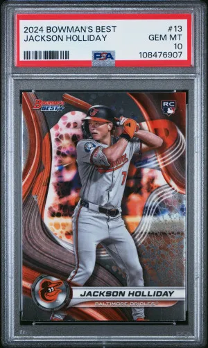 2024 Bowman's Best Jackson Holliday PSA 10 front