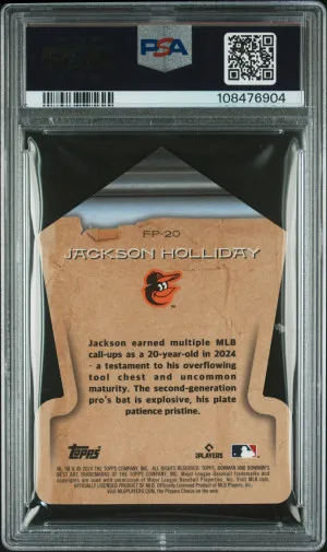 2024 Bowman's Best Fabled Phenoms Mini Diamond Refractor Jackson Holliday PSA 10 back