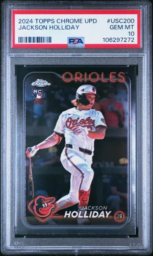 2024 Topps Chrome Update Jackson Holliday PSA 10 front