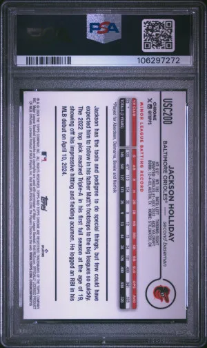 2024 Topps Chrome Update Jackson Holliday PSA 10 back