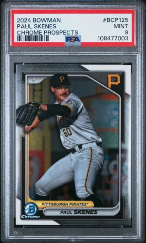 2024 Bowman Chrome Prospects Paul Skenes PSA 9 front