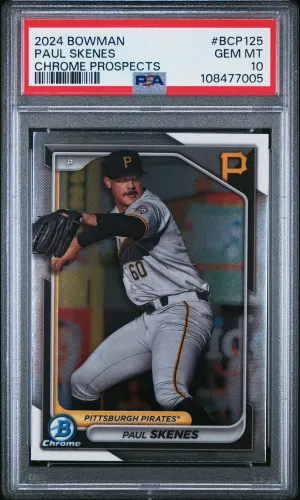 2024 Bowman Chrome Prospects Paul Skenes PSA 10 front