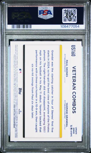 2024 Topps Update Paul Skenes / Yasmani Grandal Gold Rainbow Foil PSA 10 back