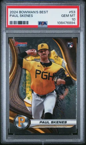 2024 Bowman's Best Paul Skenes PSA 10 front