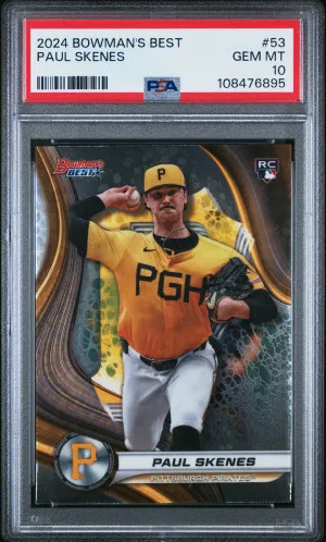 2024 Bowman's Best Paul Skenes PSA 10 front