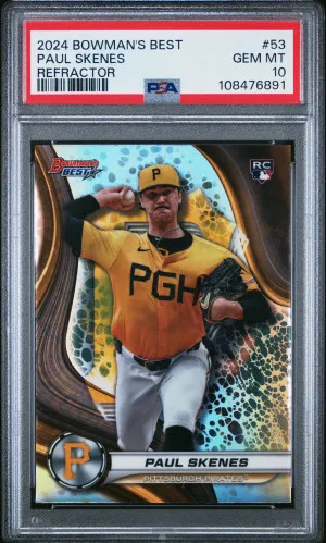 2024 Bowman's Best Paul Skenes Refractor PSA 10 front